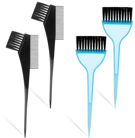 Giantree Lot de 4 pinceaux de coloration pour cheveux - Double face - Pour la coloration des cheveux - Pour salon de coiffure et maison