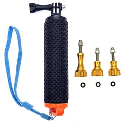 JZK Underwater Action Camera Floating Handle, Floating Hand Grip For Sportcamera, Waterproof Monopod With 3 Long Screws, Sport Camera Floating Selfie Stick