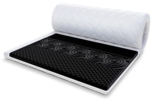 FDM Matratzentopper Nero MAX Matratze Topper 180x200 cm Härtegrad H3 Höhe ca. 8 cm profilierter HR-Schaum Allergiker Geeignet Öko-Tex
