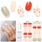 Nagelfolie UV Härtend - 28 Stück Nagelsticker Herbst UV Gel Strips Nagelfolie Selbstklebend Nagelaufkleber für UV Lampe Fingernägel Folie Herbst Art Stickers DIY für Damen (Gold fallende Blätter)