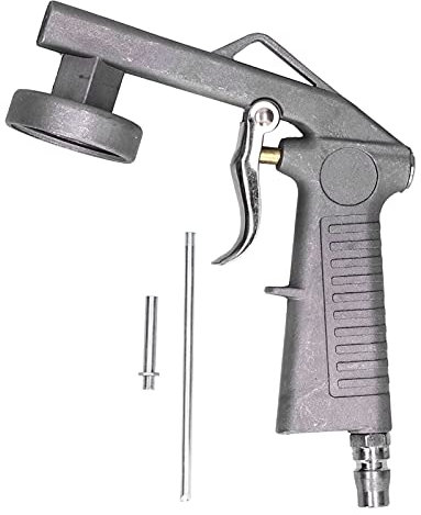 lvifloae Schleifstrahlpistole Pistole zum Entkalken mit Luft-Schnelladapter für Strahlkabine Aluminium-Strahlpistole zum Texturieren G1/4-Stecker-Spritzpistole Strahlpistole