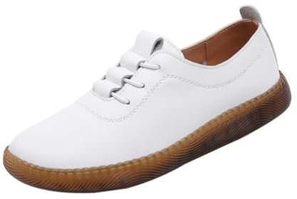 BESTYASH Schicke Schuhe für Damen Flache Damenschuhe Lässige Sneakers Frühlingsschuhe Elastisches Obermaterial für Mehr Komfort