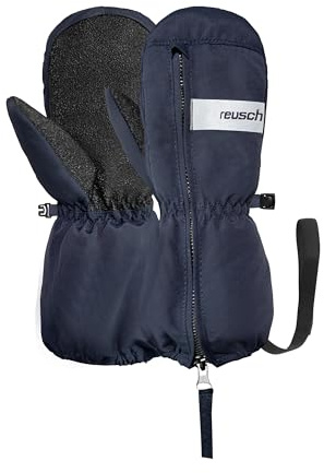 Reusch Moritz Mitten - Manoplas cálidas, Resistentes al Viento y Transpirables, Guantes de Invierno para bebés, niños y niñas con práctico Cierre de Cremallera