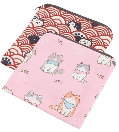 IWOWHERO 2 Pièces Bouteille Piscine Trousse Titulaire Couche Poche à Main Fourre-tout Femmes Élimination Portable Literie Articles De Toilette Menstruel Extérieur Polyester