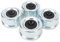 Generic Trailer Hub Cap, Trailer Hub Dust Caps with Gaskets 4Pcs Metal Rubber Axle Dust Cup for 7000‑8000lbs Axles Dexter Campervan RV