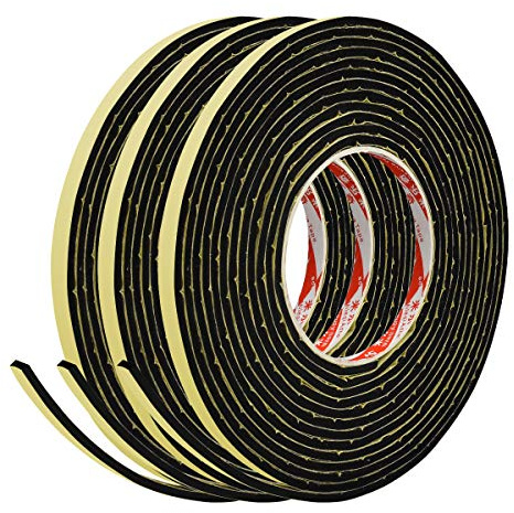 3 Pièces 5m×10mm×3mm Ruban Adhésif Double Face Puissant Rubans Mousse Adhésif Ruban épongeD'étanchéIté Résiste à L'humidité pour Meubles Portes et Fenêtres Transport