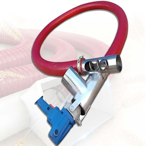 Máquina de Succión de Grano 2000W, Transportador de Tornillo Eléctrico 220-440kg/min con Manguera Flexible de Sinfín - Transportador Portátil para Grano, Pienso, Fertilizante, Arena y Cemento