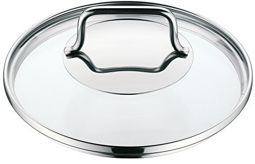 WMF Astoria Glasdeckel 16 cm, Topfdeckel mit Metallgriff, hitzebeständiges Glas, spülmaschinengeeignet