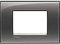 BTicino Livinglight Placca, 3 Moduli, Forma Rettangolare, Grigio (Fumo di Londra)