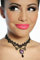 Gothic-Collier - schwarz/lila