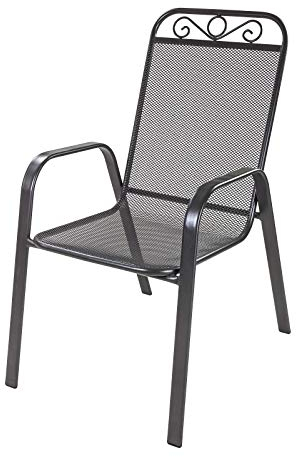 DEMA Streckmetall Stapelstuhl Metallstuhl Gartenstuhl Stuhl Hollywood anthrazit
