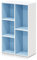 Furinno Luder 5-würfelig Reversibles offenes Regal, Weiß/Hellblau