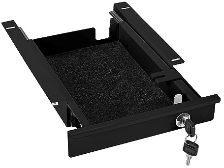 Abschließbare Dokumentenschublade 220 x 265 x 45 mm schwarz | Schreibtischschubkasten von SOTECH