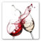 K&L Wall Art Moderne Glasposter Wohnzimmer Wandschutz Bilder Küche Rotwein trifft auf Weißwein Motiv Glasbild 30x30cm