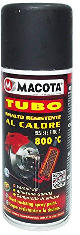 MACOTA Spray Esmalte Barniz 3 G Resistente de Alta Temperatura para Coche Moto 200 ML Negro
