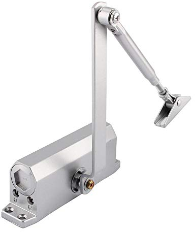 Overhead Door Closer,Adjustable Fire Rated Overhead Door Closer Hydraulic Buffer Positioning Spring for Door Width 600-1200mm,Left and Right Hand Doors Home or Commercial Use (45-65kg)