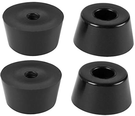sourcing map 4 Stück Gummifüße Stoßfänger Puffer Füße Tisch Stuhl Bein Pad Bodenschutz mit Metallunterlegscheibe D24x20xH13mm