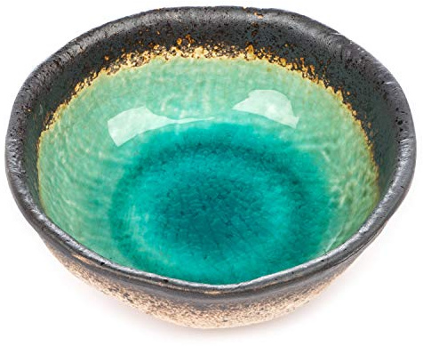 Small Turquoise Crackleglaze Japanese Bowl