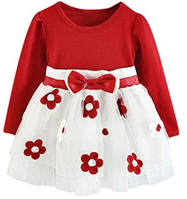 Unbekannt Allence Herbst Baby Mädchen Partykleider Prinzessin Kleid,Babybekleidung Baby Mädchen Geraffte Plaid Kleider Kleinkind Baby Freizeitkleidung