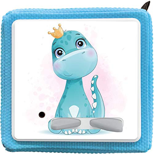 K002 | Schutzcover Schutzfolie für Toniebox selbstklebende passgenaue Folie Motive Zubehör für Kinder Spielzeug Aufkleber Sticker Personalisiert Wunschname (Nr. 3 Prinz Dino, ohne Wunschname)