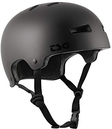 TSG Art: Uni Evolution Helm Bowl Skate Roller/BMX/Dirt/Pumptrack/MTB/E-Bike, Schwarz, S/M (54-56cm)