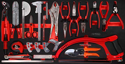 KS Tools 813.0030 Zangen- / und Messwerkzeug-Satz in Schaumstoffeinlage, 39-tlg