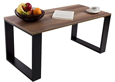 Mex-System Couchtisch - Wohnzimmertisch Modern Perfekt für Büro oder Wohnzimmer - Rechteckiger Kaffeetisch im modernen Stil 105x50x49 cm, Mittel- oder Beistelltisch für Tee und Kaffee (Nuss)