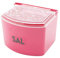 CABLEPELADO - Salero plastico con Tapa - Recipiente Sal - Fabricado en Plástico - Tamaño Cocina - se Puede Colgar - Rosa