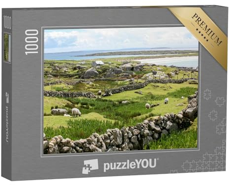 puzzleYOU: Puzzle 1000 Teile „Irische Steinmauern an der Küste“ – aus der Puzzle-Kollektion Irland