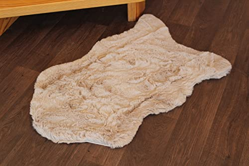 KAMACA Kuschelfell in Lammfell-Optik Lammfellimitat Teppich Bettvorleger flauschig weich Dekofell Kunstfellteppich (Kuschelfell 60x90 cm Taupe)