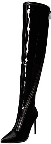 Steve Madden STIVALE a coscia in VERNICE CERNIERA tacco 10 cm -