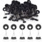 Symphonyw Angel-Bobber-Stopper, 300 Stück, 50 Gruppen/Set, Schwarze Gummiperlen, Stopper für Angelschwimmer, Bohnen, Platz