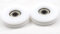 feedal 2 Stück 50 mm U-Rillen-Nylon-Kugellager-Führungsrolle, Riemenscheiben zum Heben für 6, 8,10 mm Seil, 608zz Lagerrolle Räder
