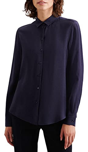 Seidensticker Damen Bluse - Tunika - Klassisch - Elegant - Bügelleicht - V-Ausschnitt - Regular Fit - Langarm - 100% Viskose