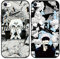 LYUBFDC 2 Stück Handyhülle für iPhone 8/iPhone 7/iPhone SE 2022/2020 Hülle 4.7'' Anime Jungs Gojo Satoru Itadori Yuji Manga Muster Schwarz Schutzhülle TPU Silikon Case für iPhone SE 3, 2