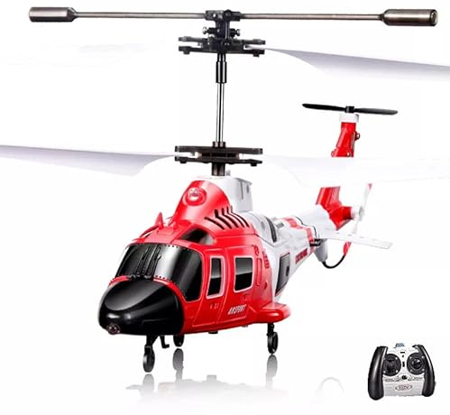 efaso Ferngesteuerter Hubschrauber SYMA S111G Rettungshubschrauber RC Helikopter LED Beleuchtung - Mini Helikopter 3-Kanal Mini Coast Guard Rescue Helicopter Hubschrauber