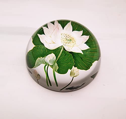 Kristallkugel Lotus Halbkugel Glas Halbkugel Briefbeschwerer Heimdekoration Ornamente Kugel Miniatur Kreative Geschenke