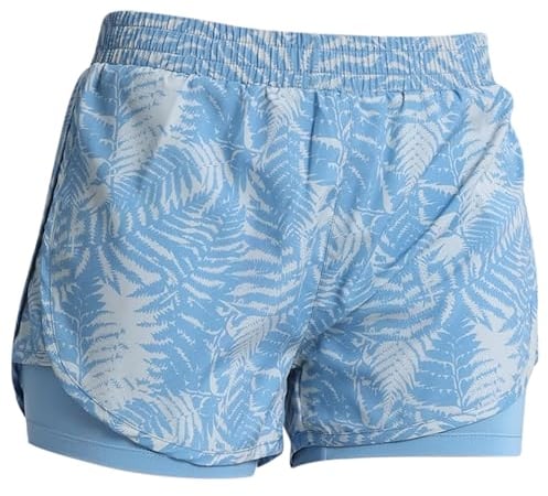 Umbro Damen Pro Training Bedruckte Hybrid Shorts, blau, L