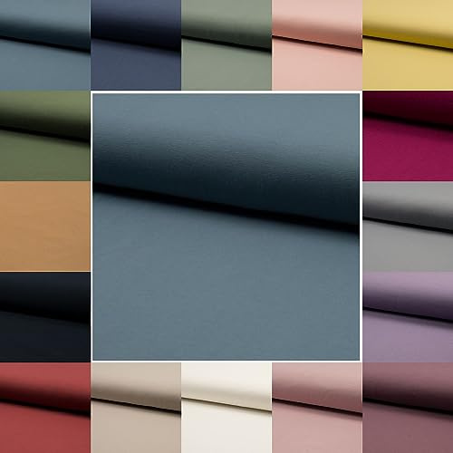 Einfarbiger Bio-Baumwolljersey Meterware – uni – trendige Farben – 95 % Bio-Baumwolle, 5% Elasthan – Öko-Tex Standard 100 – 150 cm breit - ab 50 cm (dusty blue)