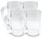 DOJA Barcelona | Chope à Bière | Pack 4 | Verre a Biere 1l | 166 X 97 X 3mm | Verre a Biere avec Anse en Polycarbonate | Chope de Biere | pour Gobelet Plastique Reutilisable, Cadeau Personnalisé,