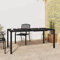 Homgoday Gartentisch Anthrazit 165x80x72 cm Stahl Outdoor Tisch Balkon Picknick Hinterhof Terrasse Campingtisch Garten Esszimmermöbel