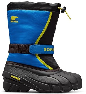 Sorel Youth Unisex Little Childrens Flurry Boot Stiefel, Black, Super Blue