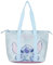 Disney Stitch Bolsa de Playa, Bolsa de Viaje, Bolso de Hombro, Bolsa de Compras, Diseño Stitch Ohana, Regalo para Mujer y Adolescentes | Azul