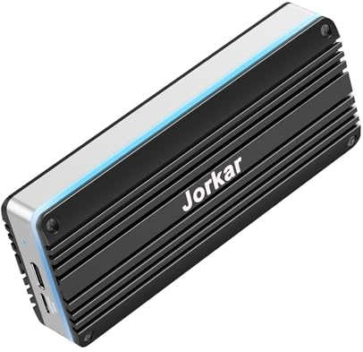 Jorkar USB C 3.2 Boîtier 12+16 pin SSD, Lecteur Disque SSD Externe pour MacBook Air/Pro 2013-2017, Portable Enclosure Mac A1466 A1465 A1398 A1502 en Aluminium