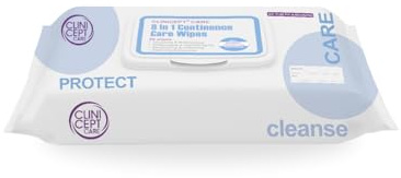 Clinicept Care 8-in-1 Incontinence Wipes - NHS Approved Patient Wipes, pH Balanced, Antibacterial, Alcohol Free, Soothes and Moisturises. (1 Pack-25)