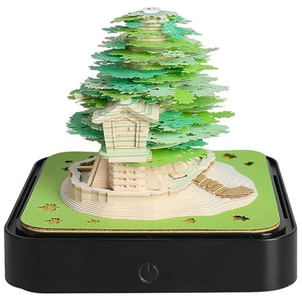 3D-Kunstkalender Cherry Tree Light up 2024 Uhrenkalender
