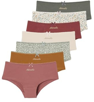 Vertbaudet 7er-Pack Mädchen Shortys Adorable, Bio-Baumwolle rosa 140