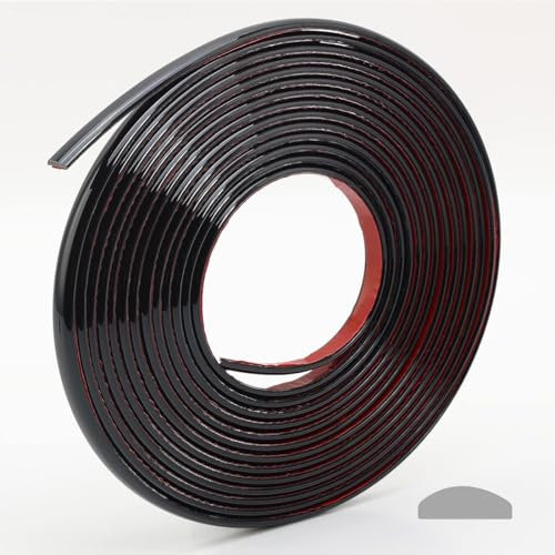 GKKBUFF - Ruban décoratif autocollant 3D noir - PVC - 1,2 cm x 5 m - Bordure murale et voiture - Décoration intérieure et extérieure
