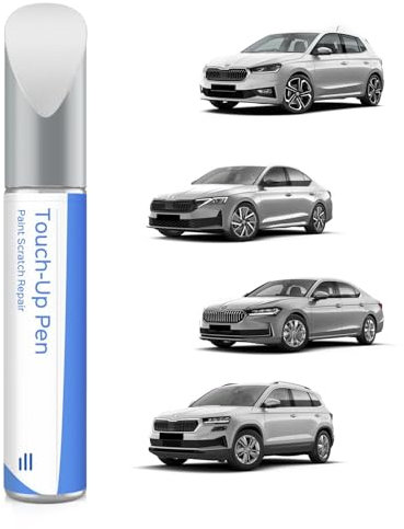 8E8E /A7W Stylo de peinture métallique brillant compatible avec Skoda Correspondance exacte des puces et des rayures