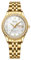 JewelryWe Damenuhr Leuchtende Diamant Uhren: Glitzer Strass 30m Wasserdicht Kalender Analog Quarz Armbanduhr Damen Gold Edelstahl Armband Uhr mit Weiß Römischen Ziffern Diamantskala Zifferblatt